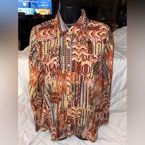 ROPER LONG SLEEVE SNAP AZTEC SOUTHWEST PRINT WESTERN SHIRT